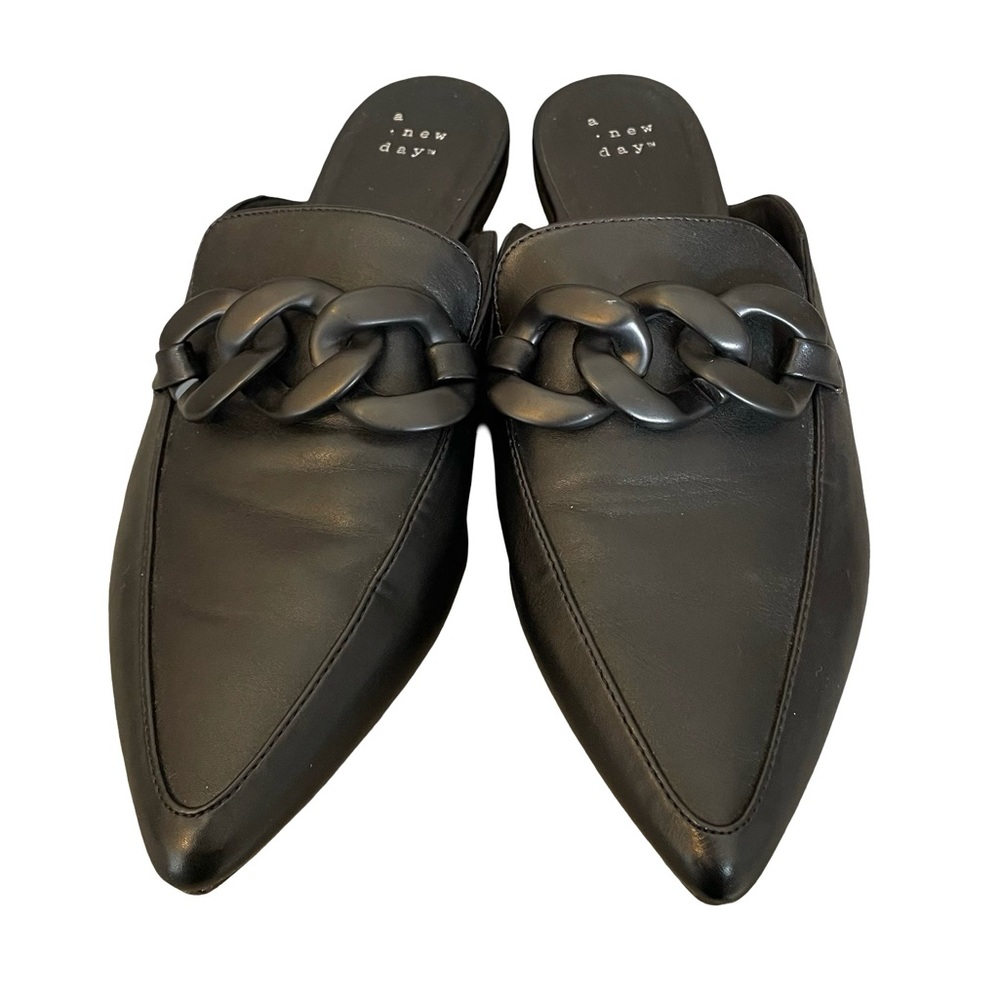 A New Day Black Flats Size 9 - Picture 2 of 7
